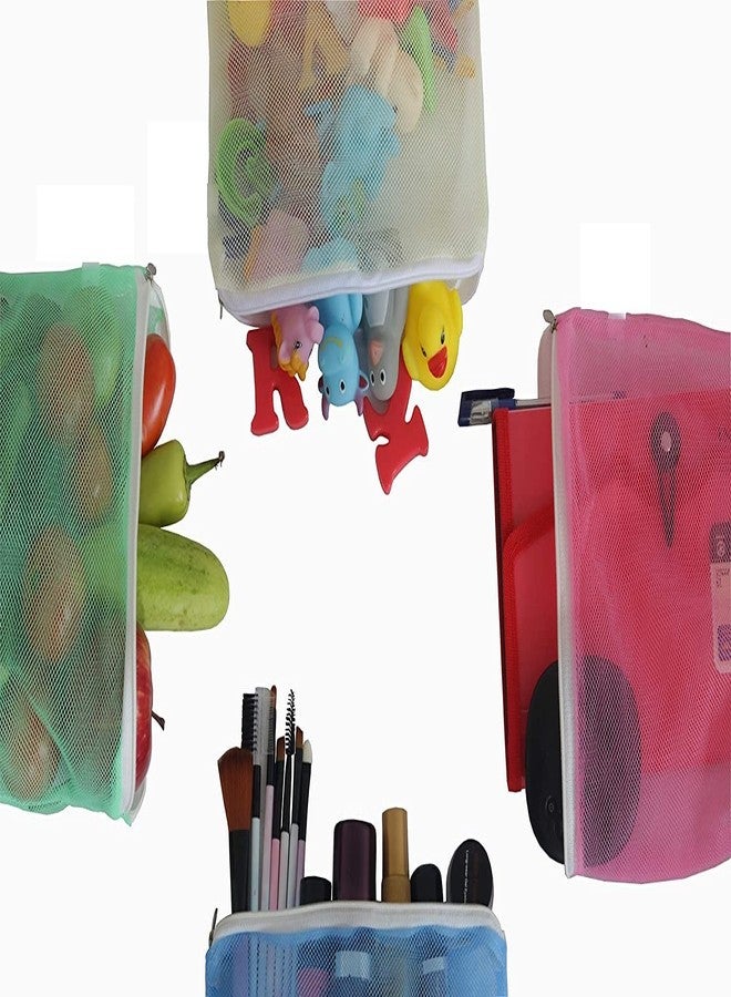 FRESHWIND Fresh-Wind Reusable Mesh Fridge Bags for Multipurpose Storage of Fruits & Vegetables (Pack of 6) - Image 3